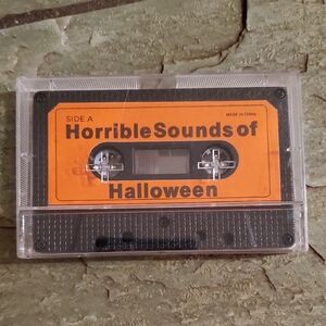 Halloween Cassette Tape in Orange and Black